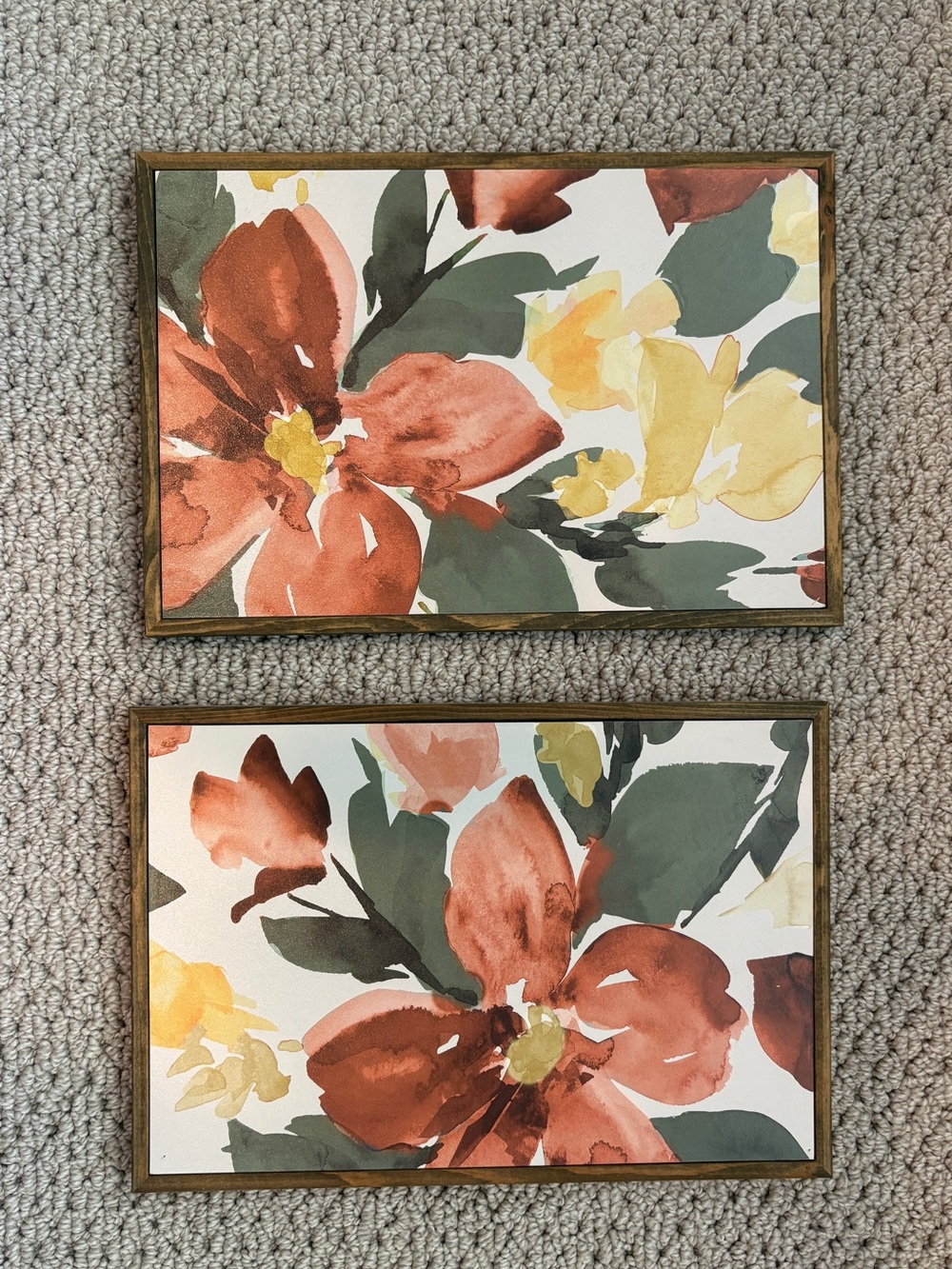 Floral Framed Wall Art, 2 pc